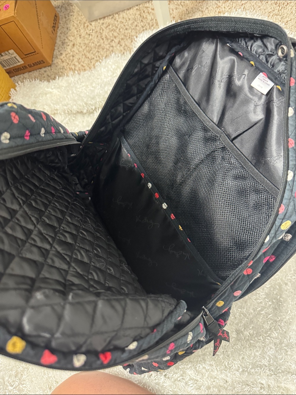 Vera Bradley polka dot back pack full size. - Picture 4 of 9